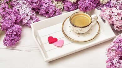 فنجان قهوة رومانسي